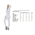 thumbnail image 2 of 9 Crowns Women's Slim FIt Moto  Hoodie Jogger Jacket and Pant Tracksuit Set (White, X-Large), 2 of 3