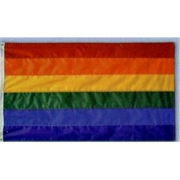 Annin Flagmakers 272413 Nyl-Glo Rainbow Flag-3 ft. X 5 ft.