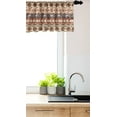 thumbnail image 3 of Ambesonne Tribal Window Valance, Indigenous Art Horizontal Borders with Flying Birds and Geometric Elements, Curtain Valance for Kitchen Bedroom Decor with Rod Pocket, 54" X 18", Orange Brown Beige, 3 of 3