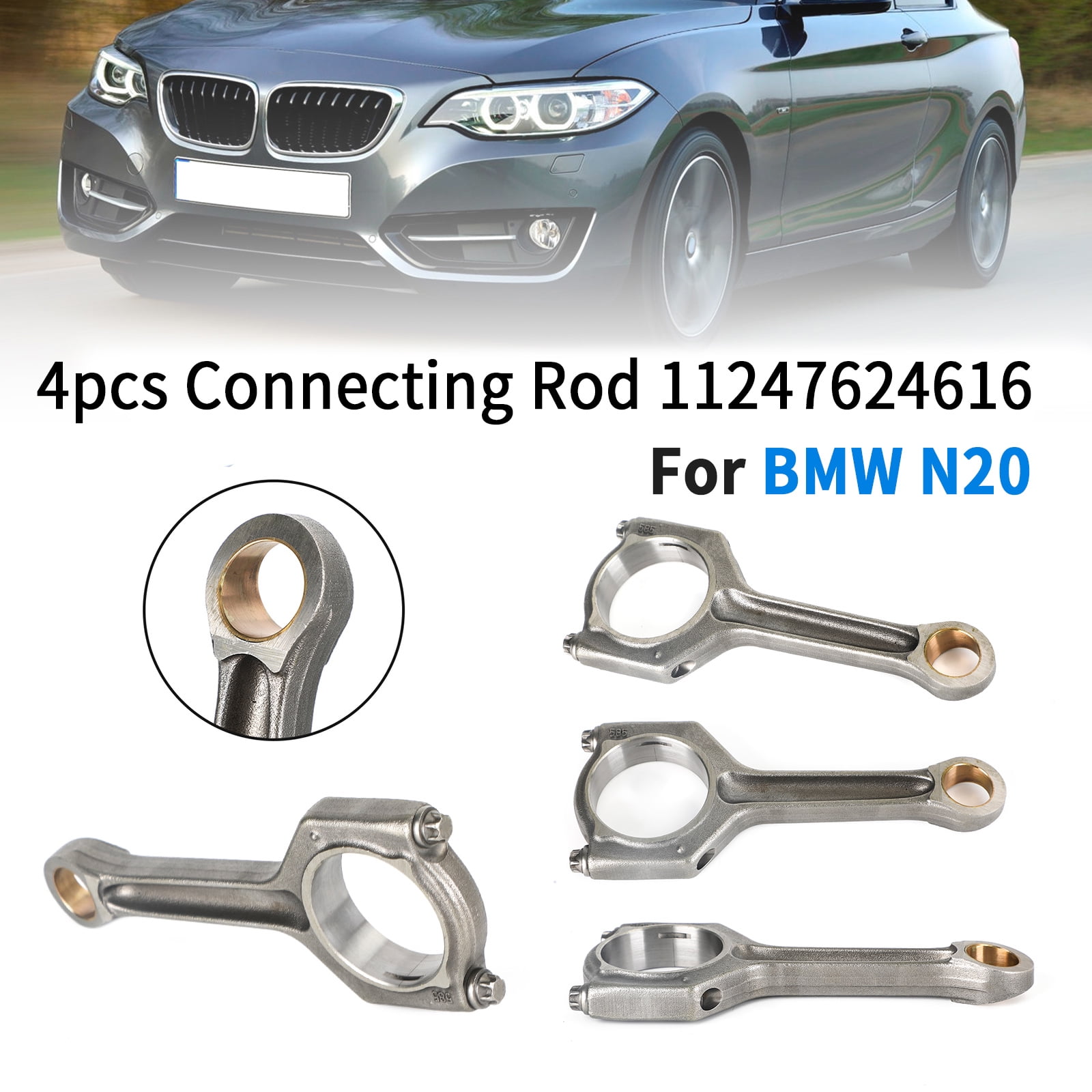 4X Connecting Rod 11247624616 For BMW 320i 328i 420i 520i 528i X4 
