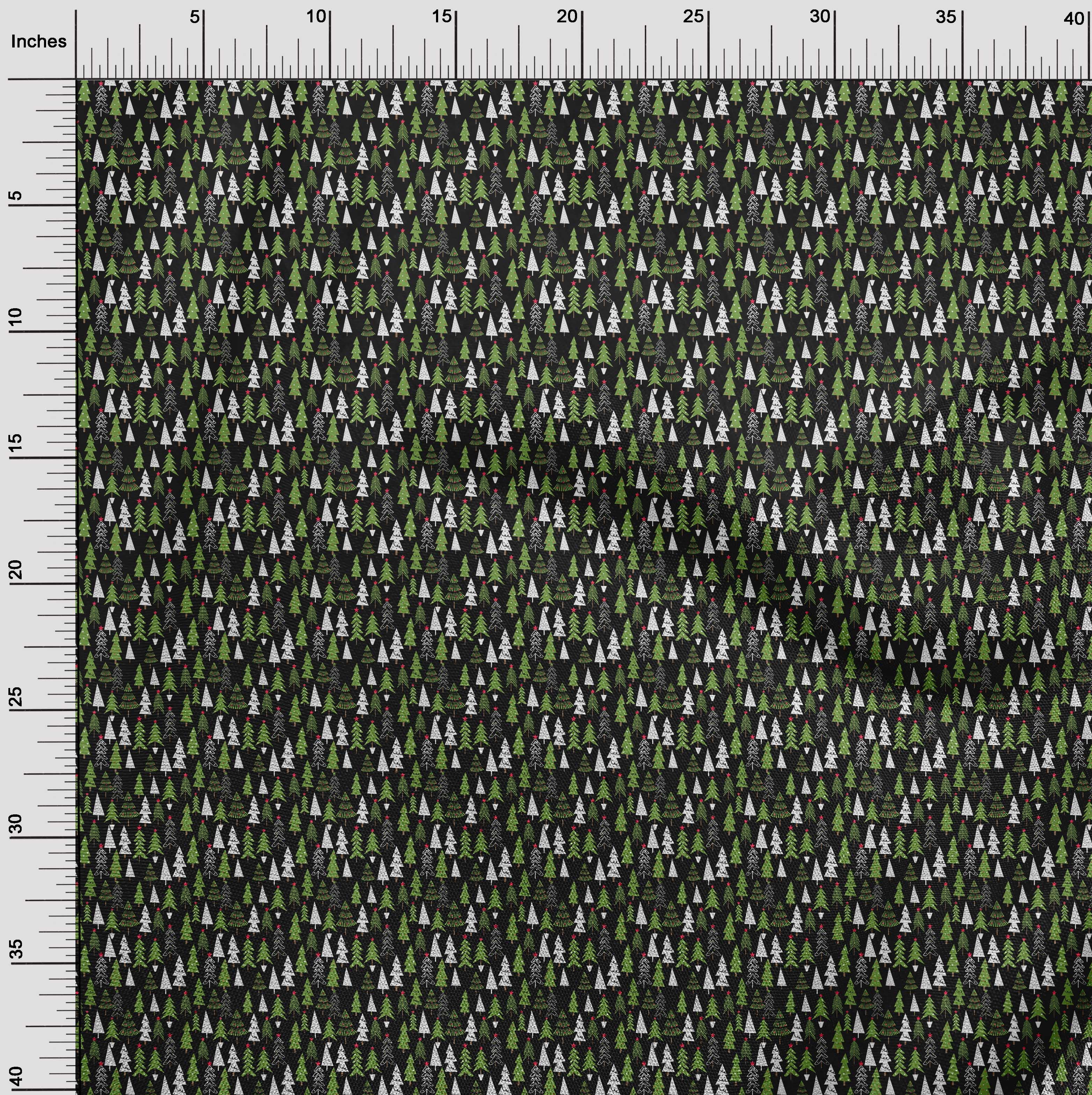 oneOone Rayon Black Fabric Christmas Craft Projects Decor Fabric Printed By The Yard 56 Inch Wide
