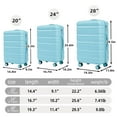 thumbnail image 2 of 20"/24"/28" Luggage Sets 3 Piece,Modern Spinner Wheel Luggage,Waterproof Carry on Suitcase with 360°Silent wheel,Combination Lock,Retractable Handle,Full Capacity Design Inside Suitcase,Blue, 2 of 7