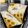 thumbnail image 3 of KUIFORTI Sunflower Dragonfly Automobile Seat Covers 14 Pack with Steering Wheel Cover Auto Center Console Pad Auto Seat Belt Cover Car Headrest Covers Soft for Cars Sedan SUV, 3 of 7