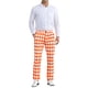 thumbnail image 2 of INSPIRAR CHIC Pantalones de Hombre con Patrón de Cuadros en Diamante, Corte Regular, Traje de Bloque de Color 30 Naranja, 2 of 6