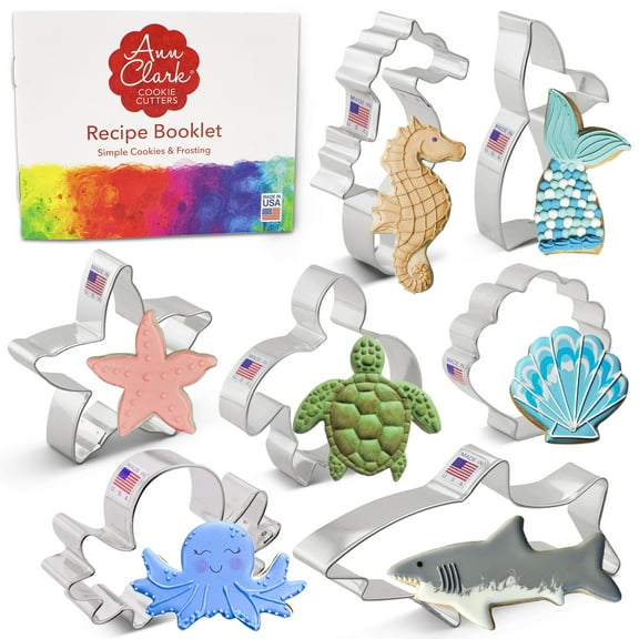 Ann Clark Under The Sea Cookie Cutter Set, 7-Piece, Made in USA
