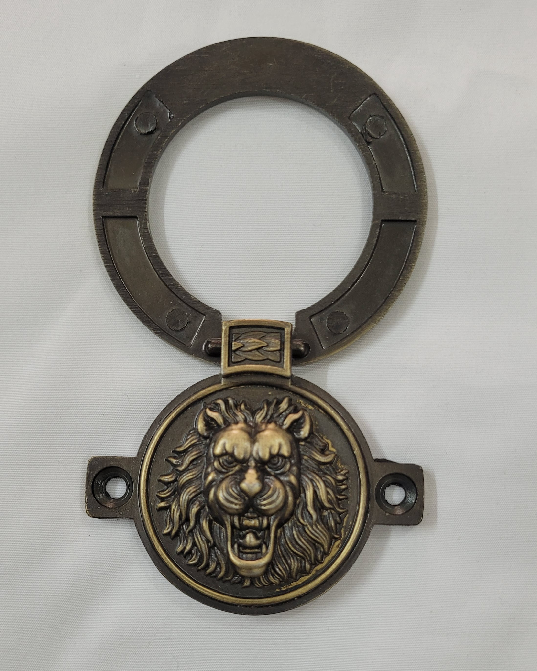 Vintage Lion Head Drawer Knob and Dressing Knob, Antique Cabinet Wardrobe Knocker for Home Decor
