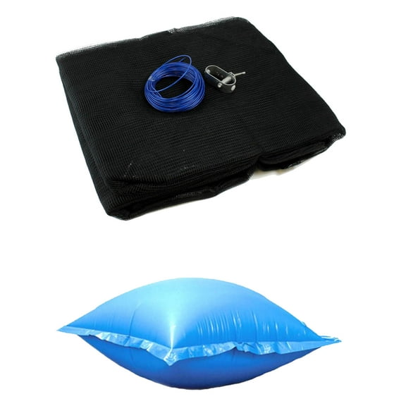 Swimline 12' Round Above Ground Leaf Net Pool Cover   Winter Closing Air Pillow