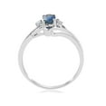 thumbnail image 2 of Bague en Or Blanc 14 K avec Diamant Saphir Bleu Ovale 1/2 Ct, 2 of 4