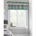 thumbnail image 4 of Kitchen Cafe Valance Curtain for Small Windows,Vintage Gray Green Gradient Wood Board Rod Pocket Short Valances Retro Farm Window Treatment Panel for Living Room/Bedroom/Bathroom,42x18in, 4 of 9