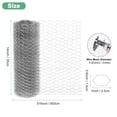 thumbnail image 3 of Uxcell para arreglos florales, malla de cerca hexagonal recubierta de hierro galvanizado de 14 x 315 pulgadas [tono plateado], 3 of 6