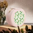 thumbnail image 6 of Yiaed Tulips Flowers Print Travel Jewelry Case Bridesmaid Gift Boxes Jewelry Travel Organizer Small Round Jewelry Box Mini Storage-Pink, 6 of 7
