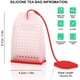 thumbnail image 4 of Paquete de 6 infusores de té de silicona, filtro de colador de bolsas de té de hojas sueltas seguras reutilizables con seis colores Jormftte WRQX-110, 4 of 7