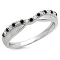 Dazzlingrock Collection 0.25 Carat (ctw) 14K Round Black & White