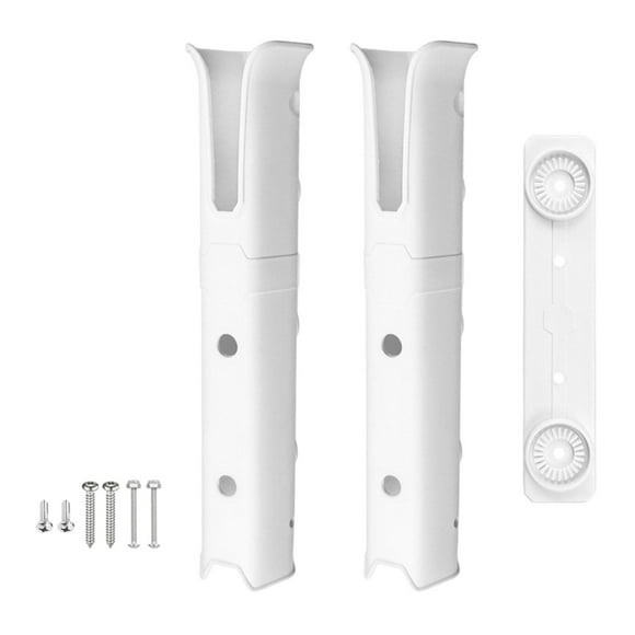 koolsoo Support de Canne à 2 Tubes Support de Canne à Pêche à 2 Supports pour Kayak Bateau de Pêche Bateau Blanc