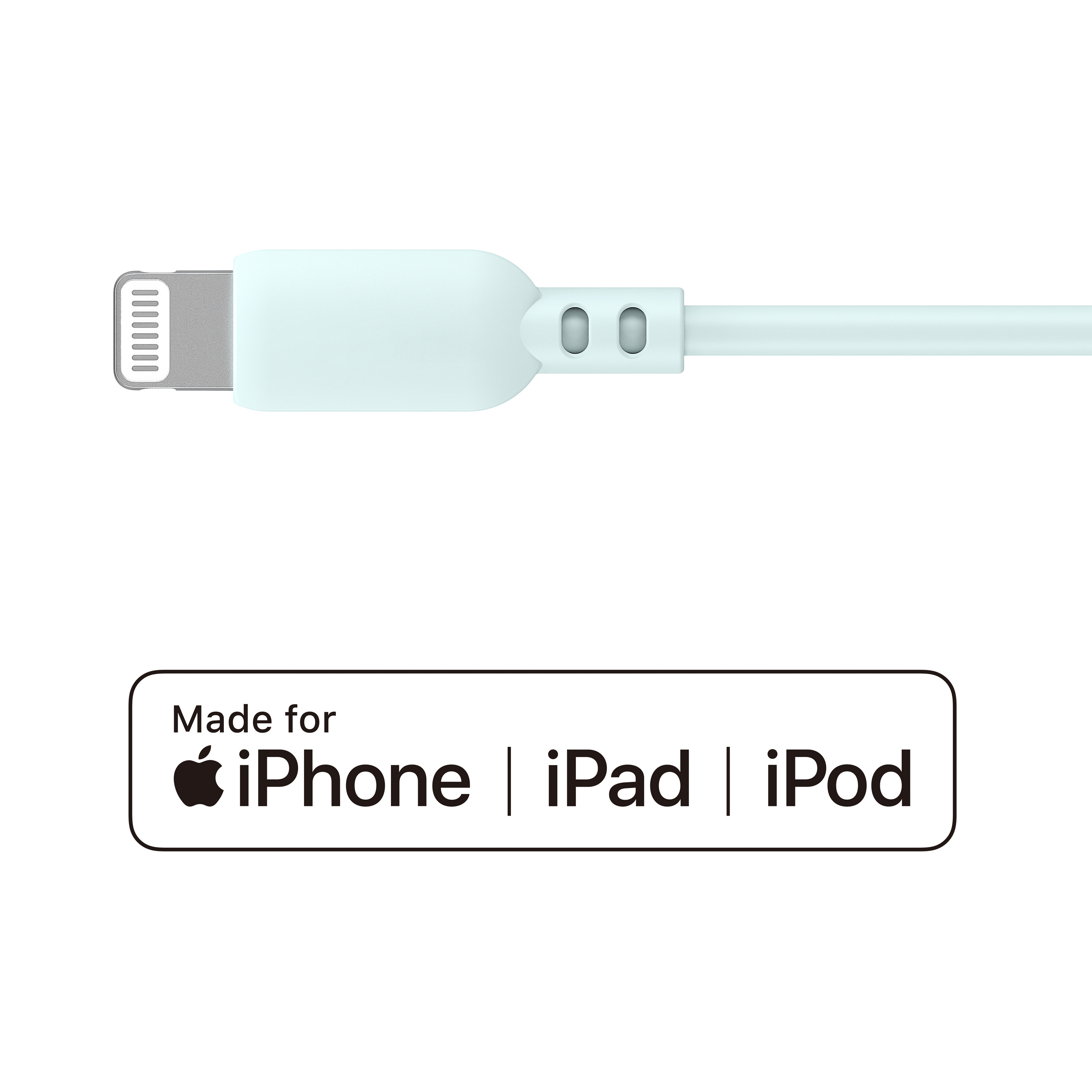 Cable de carga Lightning a USB de 3 pies, material suave al tacto, certificado MFI, aguamarina - Compatible con iPhone 14/13/12/11/X/XR/XS/8/7/6/5, iPad, AirPods y más 2