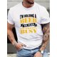thumbnail image 1 of For Men Casual Short Sleeve Top HOLDING A BEER Print T-shirt, Summer Daily Wear, 1 of 5