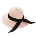 thumbnail image 3 of Ticikt Wide Brim Sun Hat for Beach Travel with Bow Detail Summer Hat,Color:Beige, 3 of 3