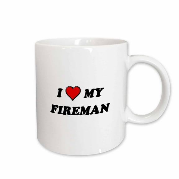 3drose, I Heart My Fireman, 15oz Mug