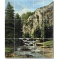 thumbnail image 1 of Ceramic Tile Mural-Gustave Courbet Landscapes Painting 265. 21.25" w x 25.5" h using (30) 4.25 x 4.25 ceramic tiles, 1 of 3