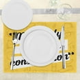 thumbnail image 3 of Ambesonne Fitness Place Mats Set of 4, Words Sportive Life Text, Standard Size, Marigold White and Black, 3 of 6