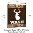thumbnail image 4 of Big Dot of Happiness Gone Hunting - Kids Bathroom Rules Wall Art - 7.5 x 10 inches - Set of 3 Signs - Wash, Brush, Flush, 4 of 5