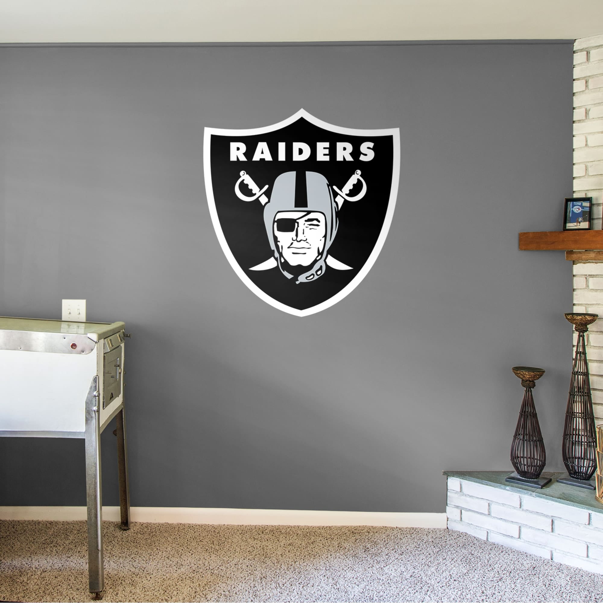 Fathead Oakland Raiders Logo Giant Officially Licensed NFL Removable