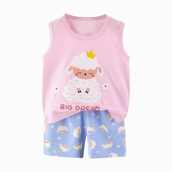 HCNTES Toddler Baby Boy Summer Outfit Funny Letter T-Shirts Top Shorts Set Infant Boy Summer Clothes(Light Pink,4-5 Years)