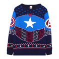 thumbnail image 1 of Captain America  Adult Shield Knitted Christmas Sweatshirt, 1 of 5