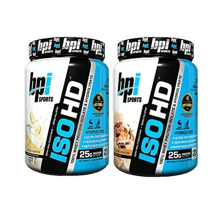 BPI ISO HD Whey Banana Cream Pie 1.6LB / Beurre d'arachide Monobloc 1.6LB (1 de chaque)