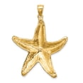 thumbnail image 4 of 14K Yellow Gold Textured Polished Beaded Starfish Pendant, 4 of 4