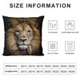 thumbnail image 5 of MLJA Lion Pillow Case Cool Brown Lion Black Background Throw Pillow Case Cushion Cover for Men Women Brown Black, 5 of 5