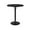 Black, variant on Proman Products Cava Round Solid Wood Coffee Table with Metal Base and Hooks for Bags Purses, Black