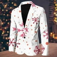 thumbnail image 4 of Zhuashum Coats For Mens Snowflake Prints Lapel Jackets Long Sleeve Business Casual Suit Outfits Fall Winter Leisure Going Out Men Clothings White 3Xl, 4 of 4