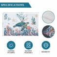 thumbnail image 6 of Turtle Coastal Placemats Set of 4, Summer Beach Ocean Shell Jellyfish Starfish Placemats for Dining Table, Place Mats for Kitchen Tabletop, Waterproof Wipeable Dining Table Mats Set, 6 of 9