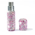 thumbnail image 2 of FSTDelivery Portable 10ml Perfume Spray Bottle Sample Vials, Shiny Rhinestone Cosmetic Bottle Mini Perfume Spray Dispensers, Vials Refillable Sprayer Makeup Tool for Travel Carrying, Pink, 2 of 6