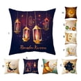 thumbnail image 3 of YAOMOBB Housse de Coussin Décorative Motif Exquis Lavable Texture Fine Imprimé Lune Étoile, 3 of 5