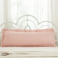 thumbnail image 2 of Move Over Pink Body Pillow Cover 20x54 Pink Ruffle Fringe Pattern Boho Body Pillow Cover Washed Microfiber No Filling, 2 of 7