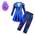thumbnail image 3 of Disfraces de Audrey azul para niñas, disfraces de carnaval, fiesta infantil, Evie, Descendants, Mal, disfraz de Cosplay, fiesta de Halloween, disfraces para niñas de 3 a 12 años, 3 of 5
