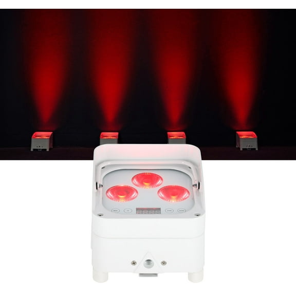 Rockville WET PAR 50 White Waterproof Battery DJ Light Wireless DMX RF Remote