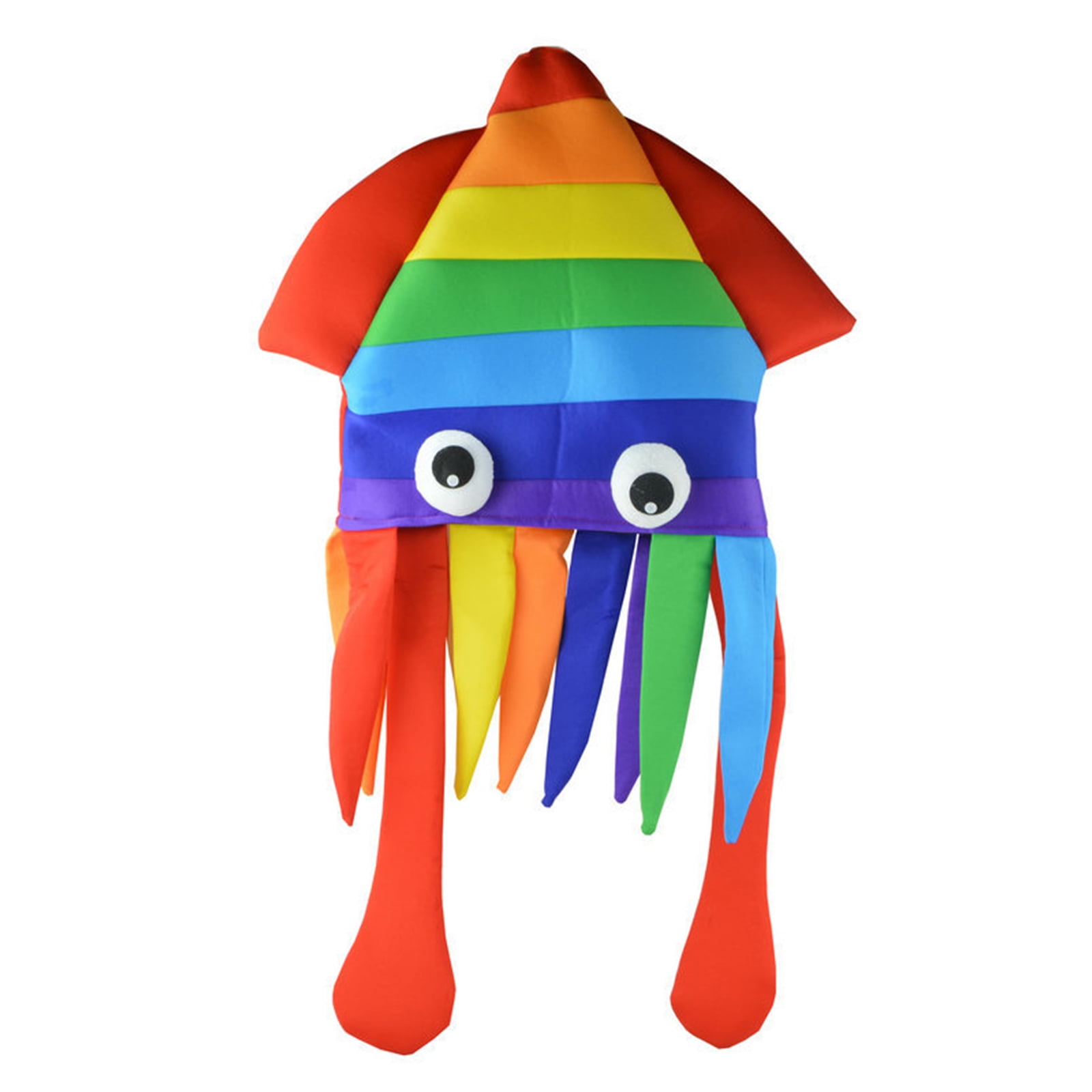 Squid Hat, Rainbow Squid Hat Sea Animal Hat Rainbow Costume