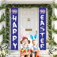 thumbnail image 7 of Dopebox Outdoor Landscaping Decor Easter Porch Sign Happy Easter Banner Indoor Outdoor Wall Hanging Flag Banners, Best Friend Gifts (BLUE), 7 of 7