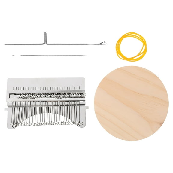 MEIBUTYUP Children Wooden Loom for Handmade Knitting and Crafting Assorted Color Synthetic Material 1 Set