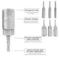 thumbnail image 3 of 6Pcs 6mm-17mm Extra Deep Socket Adapter Bolt Nut Bit 1/4 Inch Hex Shank Impact Driver Socket Adapter for Hand Lithium Electric Drill, 3 of 8