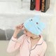 thumbnail image 1 of Azul 3 uds lindo oso de dibujos animados gorro de secado de cabello de microfibra Coral polar absorbente secado de cabello toalla baño ducha envoltura para cabeza para mujeres E, 1 of 2