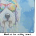 thumbnail image 3 of Old English Sheepdog Hippie Dawg Glass Cutting Board Large 12 in x 15 in, 3 of 5
