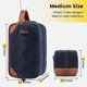 thumbnail image 2 of Men's Hanging Toiletry Bag - Large Capacity Waterproof Canvas Travel Shaving Bag - Navy Blue, 2 of 4
