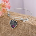 thumbnail image 5 of To My Boyfriend's Mom Bracelet Bangle - Gift For My Boyfriend's Mom on Mother's Day - Heart Bangle Bracelet (Personalized Engraving Option), 5 of 5