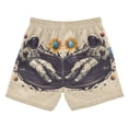 thumbnail image 7 of FORMRS Boys Swim Trunks Quick Dry Mesh Liner Boardshorts Sizes XS-XL, Beige Record, 7 of 7