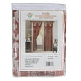 thumbnail image 3 of Elena Luxury Jacquard Curtain Panel with Attached Waterfall Valance & Scarf 54 by 84-Inch Brick, 3 of 6