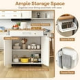 thumbnail image 6 of Costway Rolling Kitchen Island Cart Storage Cabinet w/ Towel & Spice Rack White, 6 of 10